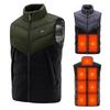 Electric Heated 9 Heating Large USB 3 Temperature Heated Heater Electric Heated Cold Weather and Washable Vest, M-7XL, 20,000mAh Battery,