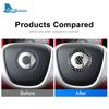 Наклейка из углеродного волокна для Mercedes Benz Smart 451 Fortwo 2008-2015, аксессуары, чехол на руль, украшение автомобиля