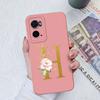 For OPPO A72 A73 A74 A75 A76 A77 A78 A79 A83 A91 Case Cover Luxury Flower Letters Shockproof Screen Protector Matte Soft Silicone For OPPO Bumper
