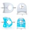 Sumifun 6 Pairs  One-toe Hole Soft Silicone Toe SeparatorsToe Cover Toe Protector Toe Corrector Foot Care Blue and White