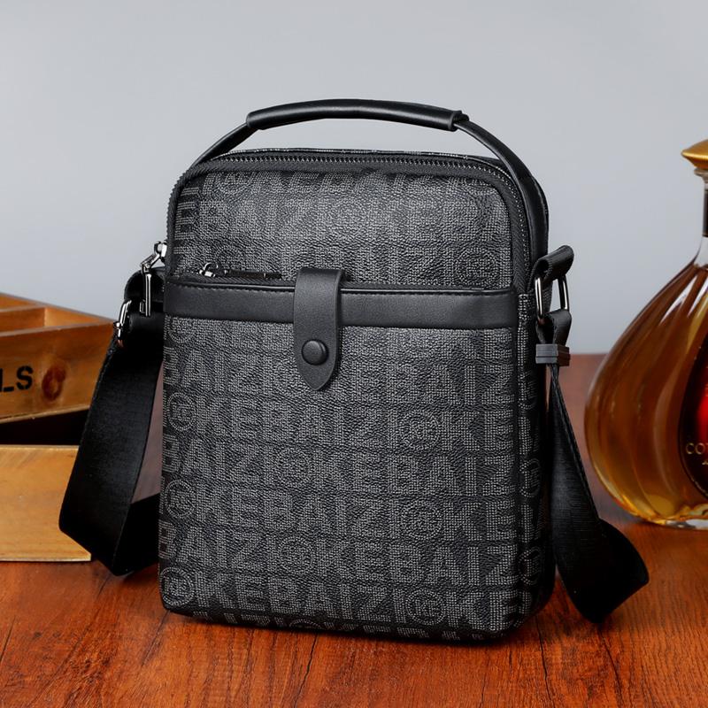 Business Style Men's Shoulder Bags  PU Leather Man's Small Messenger Bag Luxury Design Men Handbag Bag Shoulder Bags