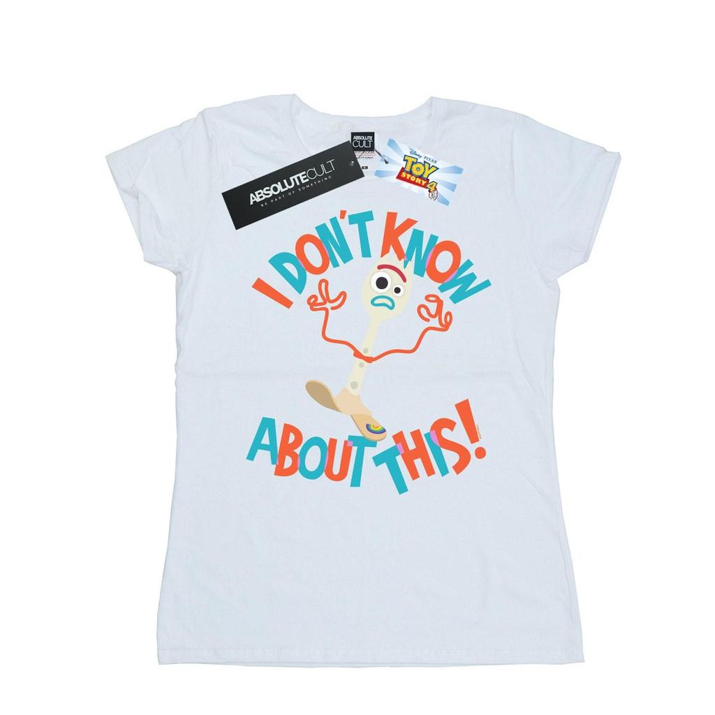 Disney Womens/Ladies Toy Story 4 Forky I Dont Know About This Cotton T-Shirt