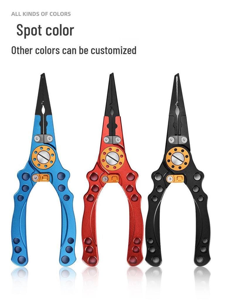 New Multifunctional Stainless Steel Fishing Pliers: Line Cutter, Fish Controller, Lead Foil Cutter, and Special Lure Pliers.
