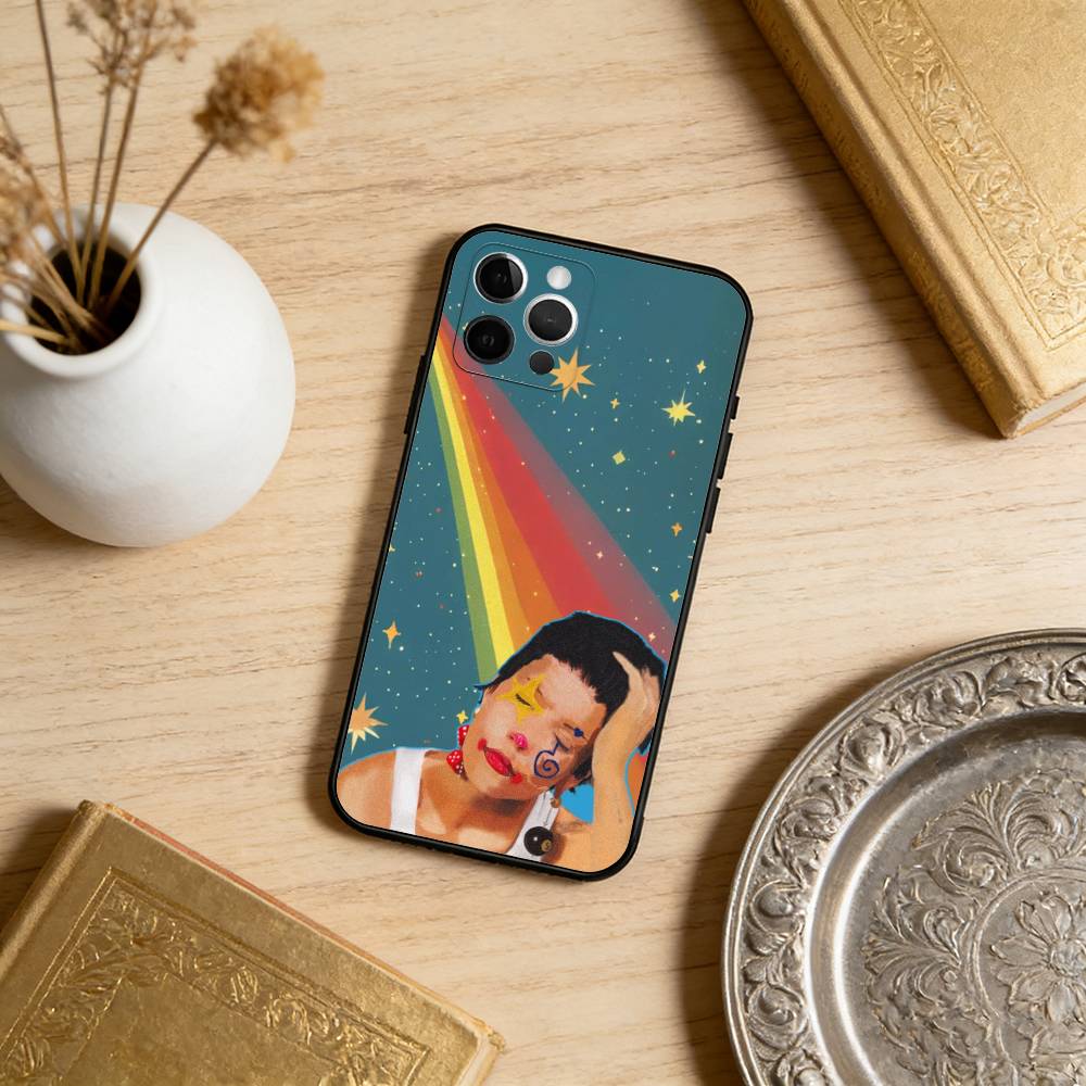 Beauty Singer H-Halsey Phone Case For iPhone 17,16,15,14,13,12,11 Plus,Pro Max,Soft Silicone Black Cover