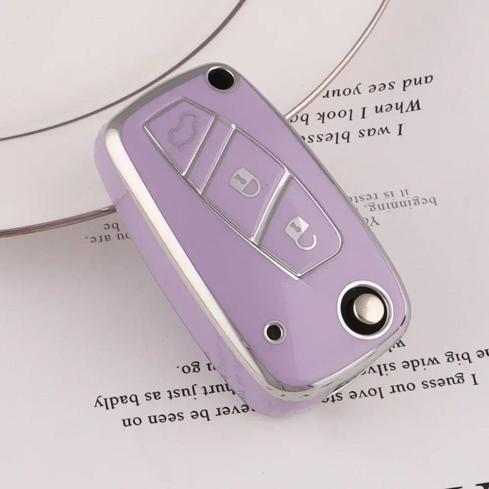 Новый чехол для автомобильного выкидного ключа из ТПУ, чехол-брелок для Fiat 500 Panda Stilo Punto Doblo Grande Bravo 500 Ducato, аксессуары для микроавтобусов