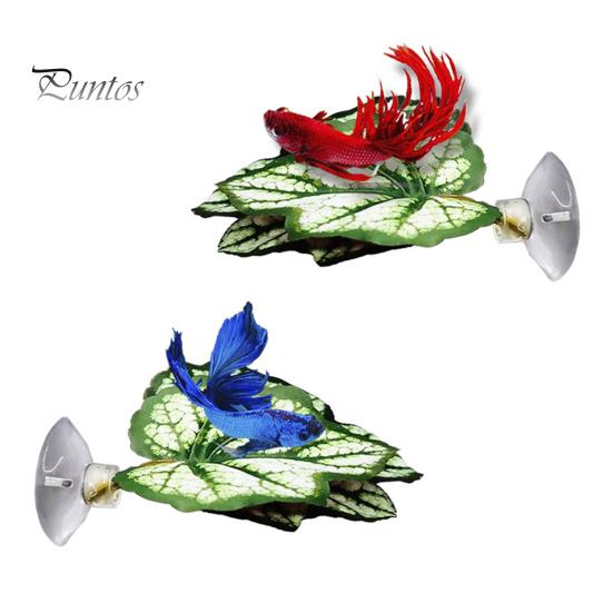 Betta Fish Leaf Pad Aquarium Decor Stress Relief Privacy Enhancing Realistic Resting Bed Hammock Simulating Habitat Easy To Clean High Simulation