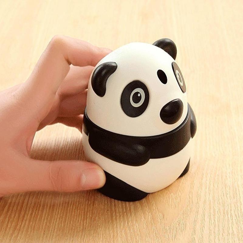 Panda Автоматическая коробка для зубочисток Ручной тип давления Модные зубочистки Огнетушители Милый мультфильм Настольные пластиковые банки для зубочисток