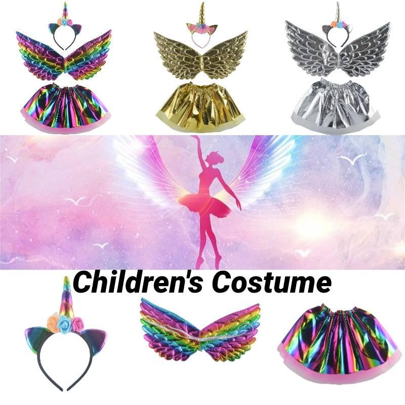 Комплект костюма Малыша Единорога Фортуны Радужный Золотой Серебряный Детская Вечеринка Сценическая Одежда
