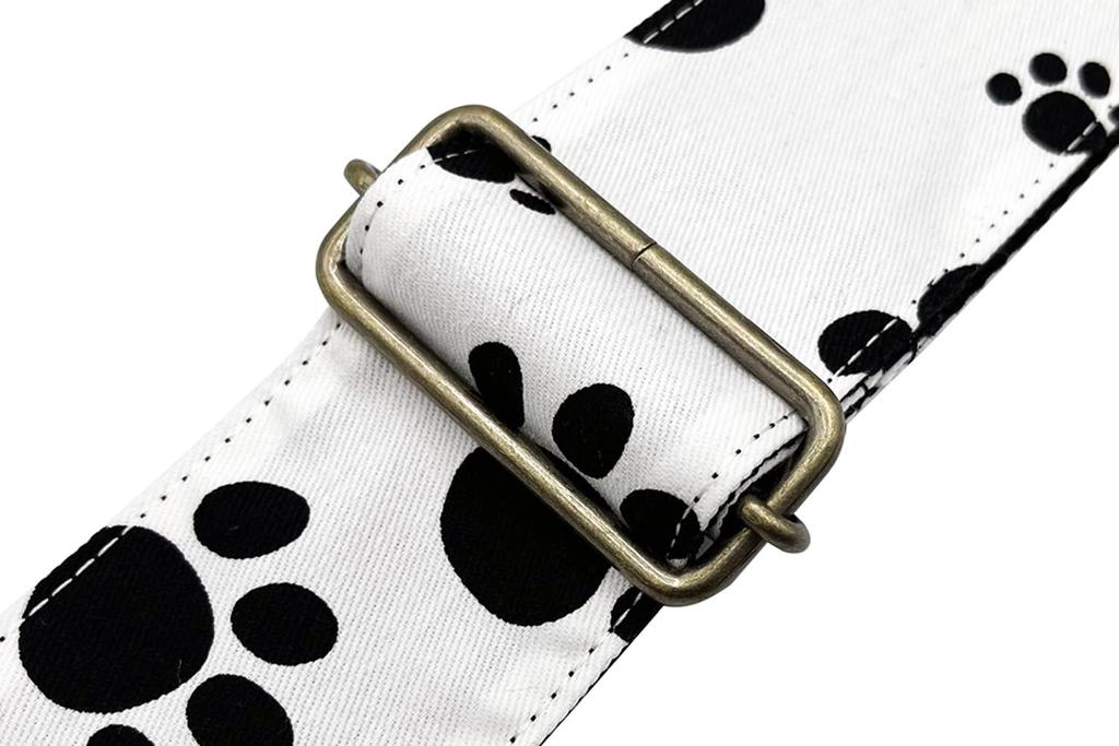 Spice Note Guitar Printing Fabric Foot Made In Length Strap, Series, Prints, Japan, 820mm-1450mm, White, ES-PP50FP/WHT