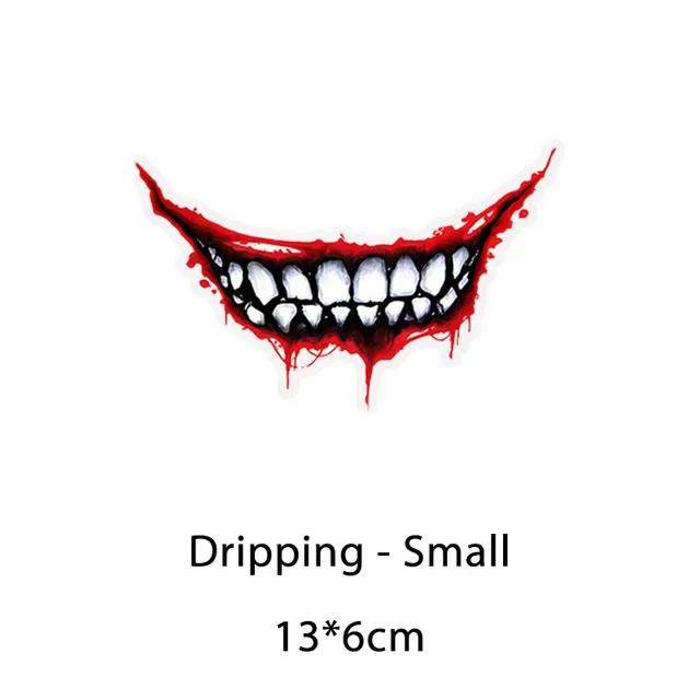 Car Styling Sticker Modified Auto Wheel Tail Body Window Tape Motorcycle Decals for Classic Hero Venom Teeth Mouth