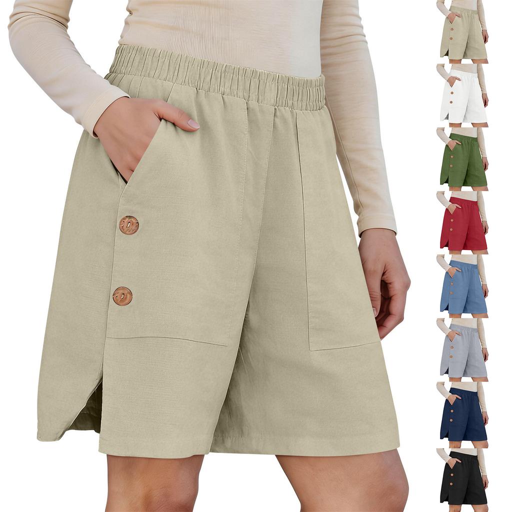 Women's Casual, Loose-fitting -color Pants With Pockets