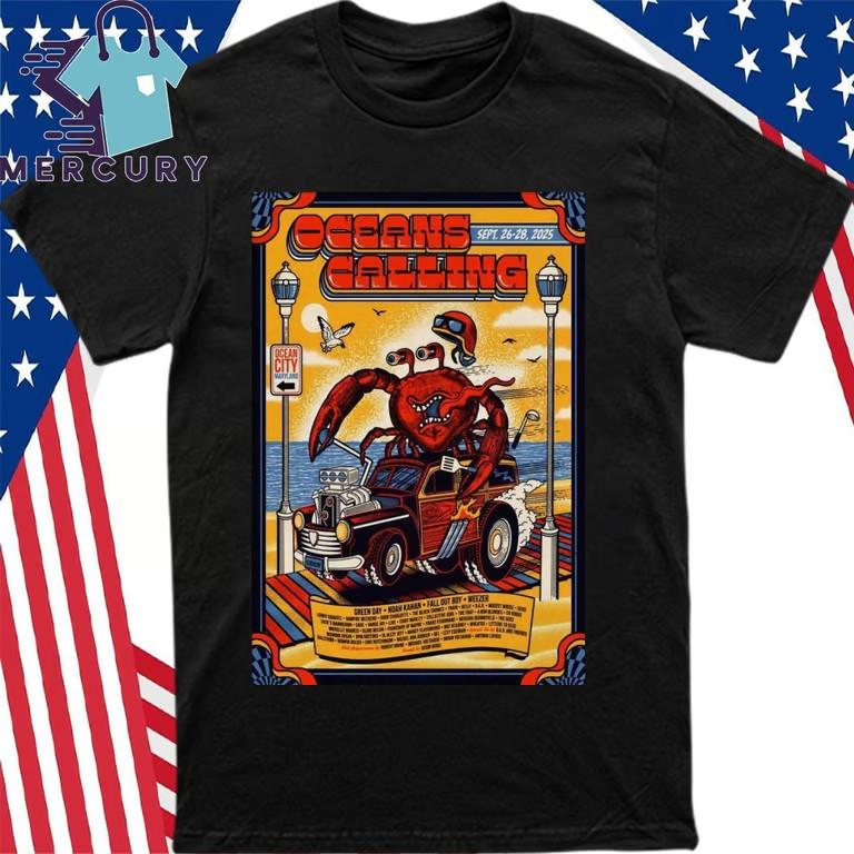 Oceans Calling Sep 26-28 2025 Ocean City MD Poster T-Shirt