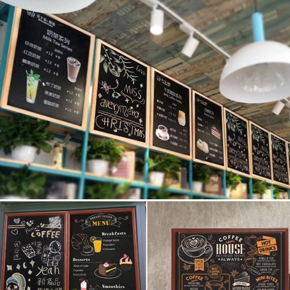 Freestanding Blackboard Wooden Mini Board Activity Sign Drawing Board Tabletop Menu Board