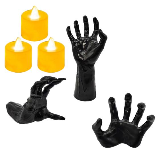 Scary Hand Wall Decor Realistic Halloween Prop Creepy Towel Hanger Spooky Desk Lamp Holder Halloween Party Supplies