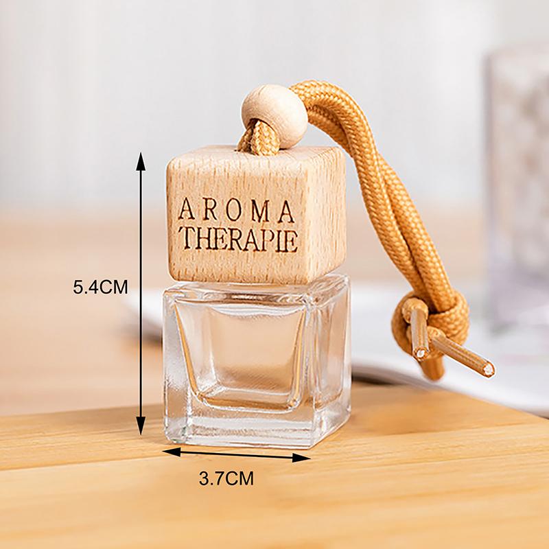 1 шт. автомобильный орнамент, домашний декор, подвеска, эфирные масла, автомобильные духи, 8 мл, квадратная пустая бутылка, освежитель воздуха, подвеска