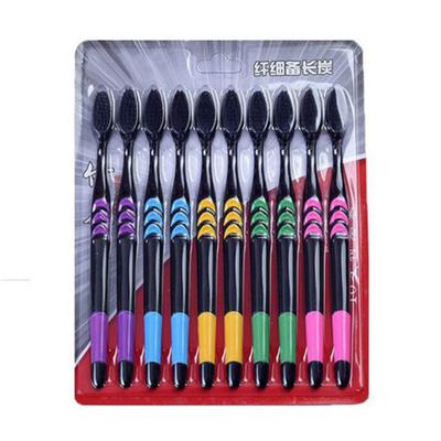 10 шт. бамбуковая зубная щетка мягкая зубная щетка древесный уголь взрослые зубные щетки