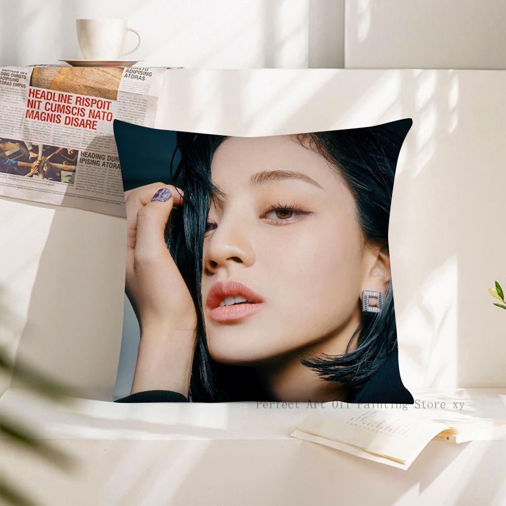 1 шт. Корейская группа Jihyo Наволочка Квадратная Наволочка для Подушки Декор Спальни Дивана Повседневный K-pop T-TWICE Наволочка