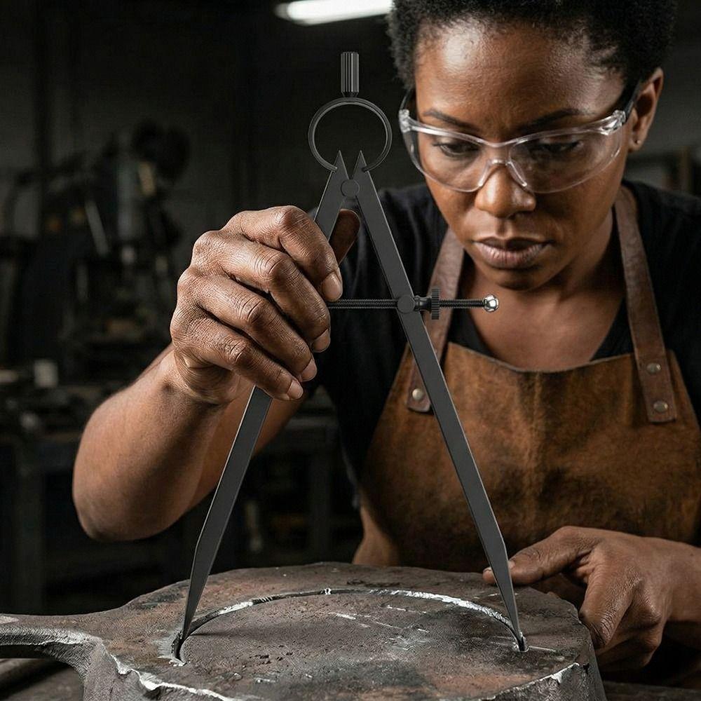 Metal Pencil Compass Marking Scribing Wing Divider Compass Scribe Compass Engineering