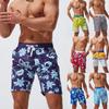 Мужские летние быстросохнущие пляжные брюки на шнуровке с принтом, шорты для серфинга, повседневные плавки