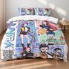KPOP Охотники на демонов Постельное белье Размер Квин Кинг Евро Односпальный Пододеяльник Покрывало Наборы Пододеяльников Наволочки Для Девочек На День Рождения
