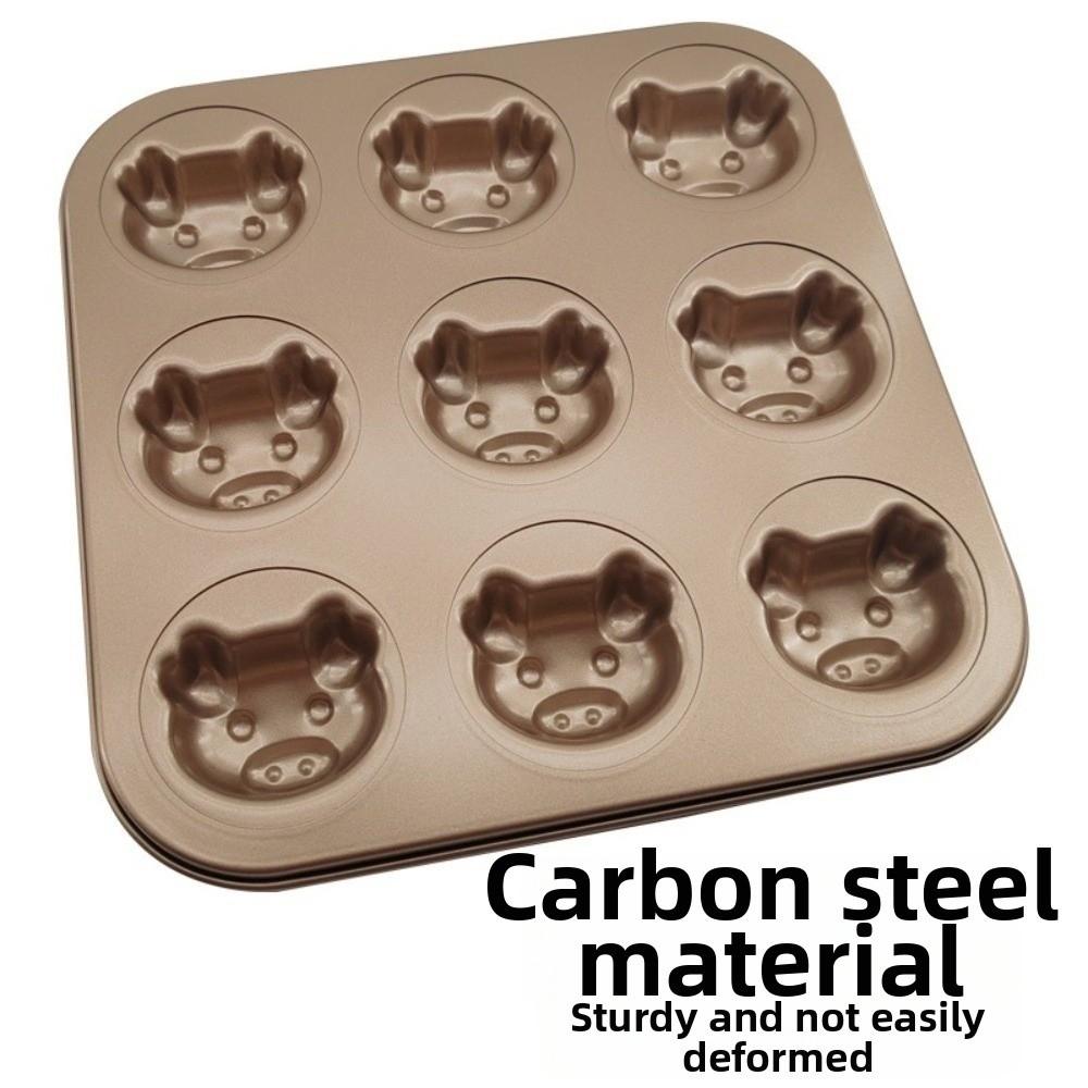 Non Stick Cake Plate 4/6/9/12 Cavity Cake Muffin Tin Tray Cute Cake Mold for Home Kitchen