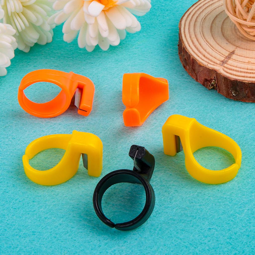 12 штук кольцо-нож для пальца пластиковый резак для ниток для квилтинга наперсток для шитья рукоделия DIY инструмент с лезвием для резки пряжи