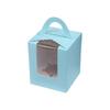 Cupcake Boxes With Handle And Window Insert Portable Pastry Containers Single Cupcake Boxes