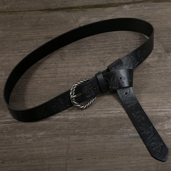 Средневековый Полностью Тисненый Ремень из Искусственной Кожи с Волком Средневековье Ренессанс Поясной Ремень LARP Ren Faire