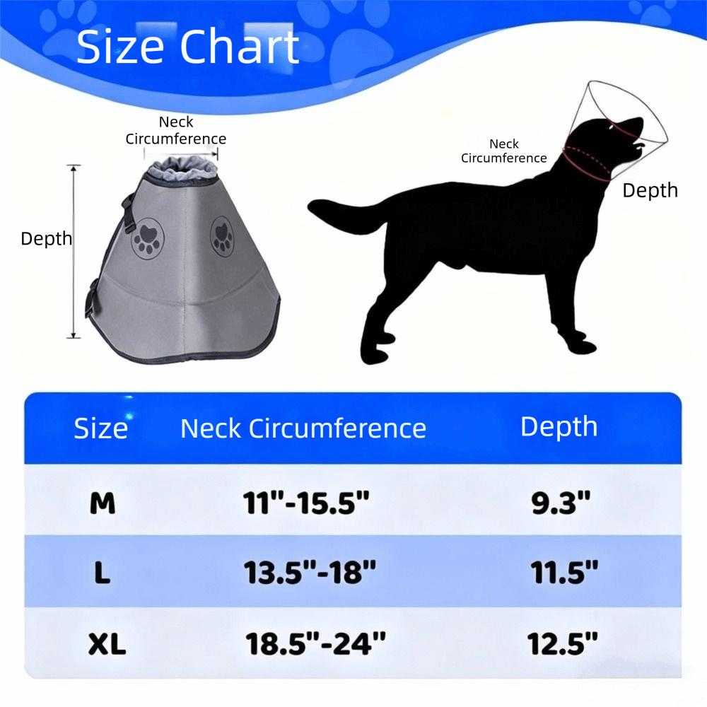 Adjustable Dog Neck Cone Comfortable Fit Neck Protective Circle Wound Recovery Sleeve Rashes