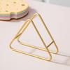 Triangle Coaster Holder Stand Rack Dish Drink Coaster Plate Support Kitchen Metal Iron Storage Display Holder