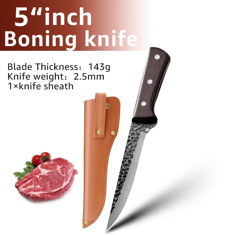 5-дюймовый кованый нож для обвалки мяса, нож для суши, нарезка, разделка, обвалка, кухонные ножи из высокоуглеродистой нержавеющей стали