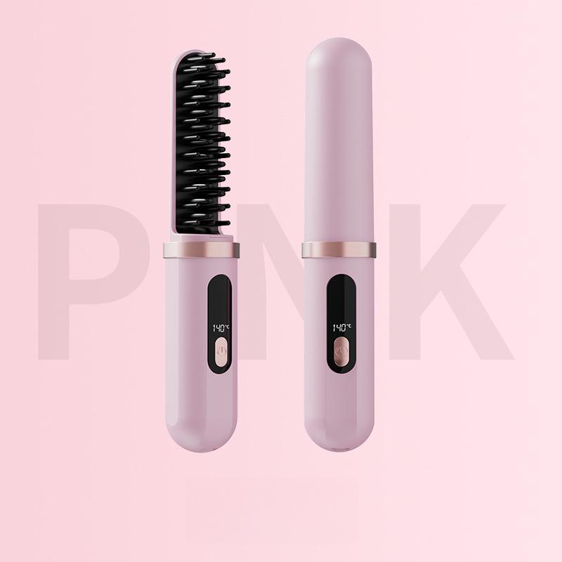 Выпрямитель для волос, расческа с отрицательными ионами, пушистая пластина, артефакт, не повреждающий волосы, портативный выпрямитель, зажим, щипцы для завивки двойного назначения