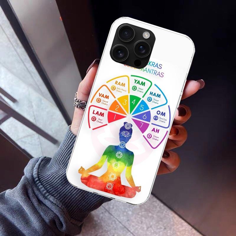 Чехол для телефона Yoga Chakra Spiritual Energy Universe для iPhone 17 Air 16 15 Pro Max 14 Plus 13 Mini 12 11 Cover 7 8 SE Силиконовый She