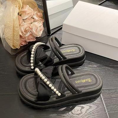 Новые женские летние модные пляжные тапочки на платформе