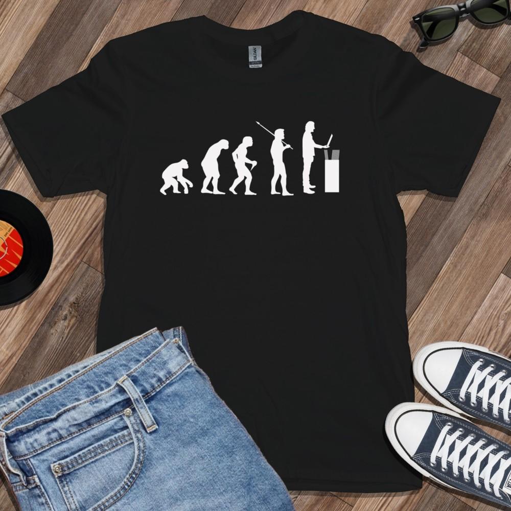 EVOLUTION OF RECORD COLLECTOR T-SHIRT (Album Brand DJ Vinyl LP 7" 12" single) Unisex T-Shirt