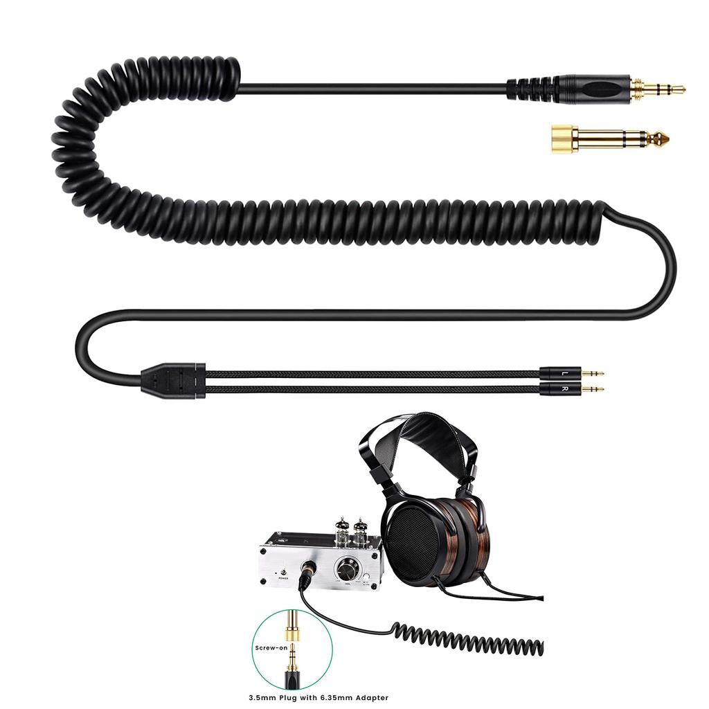 Плетеный провод для наушников с двумя разъемами 2,5 мм для Hifiman HE400S/HE-400I/HE560//HE-350/HE1000/HE1000 V2/AudioQuest