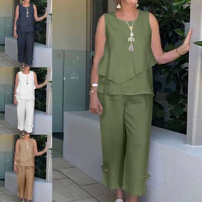 Женская блузка и брюки, летний комплект из двух предметов с брюками