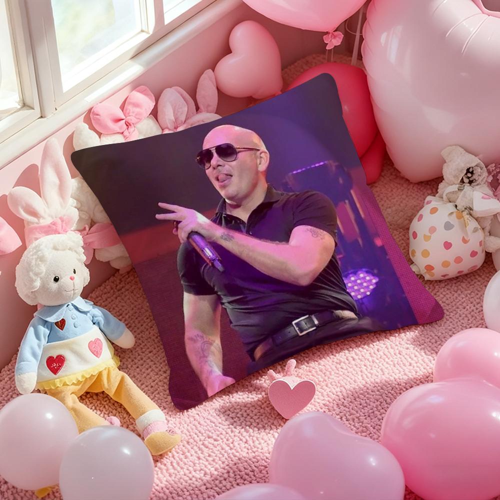 singer P-Pitbull Rapper Cushion Cover Pattern Printed Pillowcase for Living Room Sofa Cushion Cover & Bedroom Decor