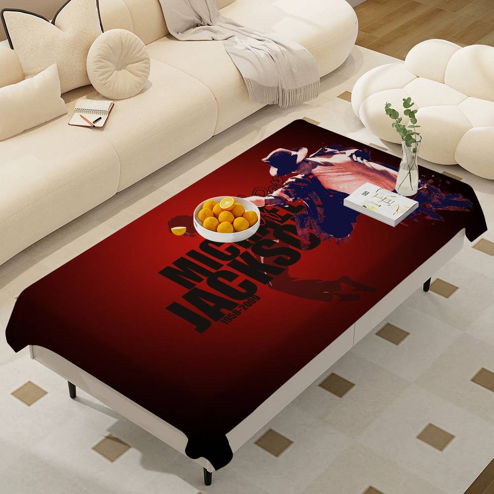 Singer Michael J-Jackson Pattern Tablecloths Summer Washable Picnic Party Rectangle Table Cover Home Dining Decor