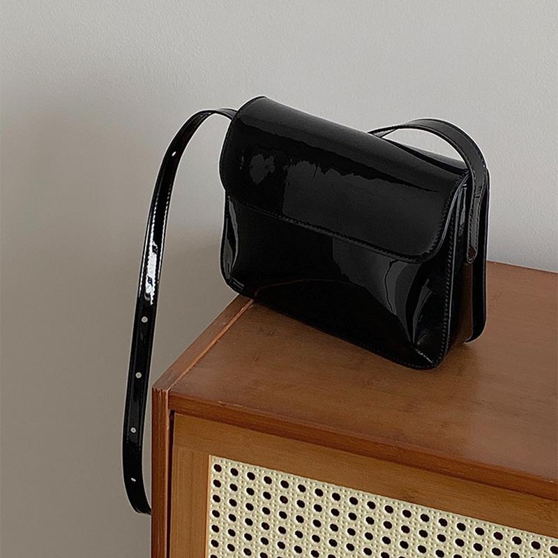Luxury Patent Leather Women's Bag Fashion Underarm Bag Designer Small Square Crossbody Bag Casual Ladies Handbag Purse KTY