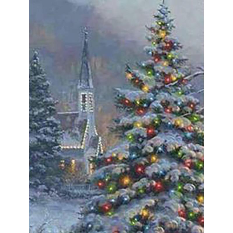 Winter Diamond Cross Painting 5d Stitch Landscape Diamond Embroidery Snow Resin Mosaic Full Layout Home Decor Wall Art Gift