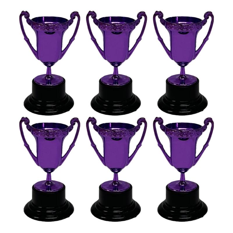6 шт. Футбольные медали Кубок призов Фиолетовый Чемпионы соревнований Награды Трофеи Баскетбол Футбол Победители Подарки для игры Школа