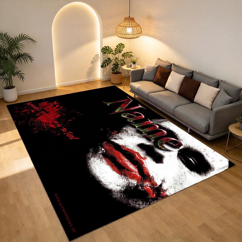 Custom Name Joker Theme Gamer Carpet Rug for Bedroom Living Room Home Sofa Decoration,Office Home Decor Game Large Decor Floor Mat