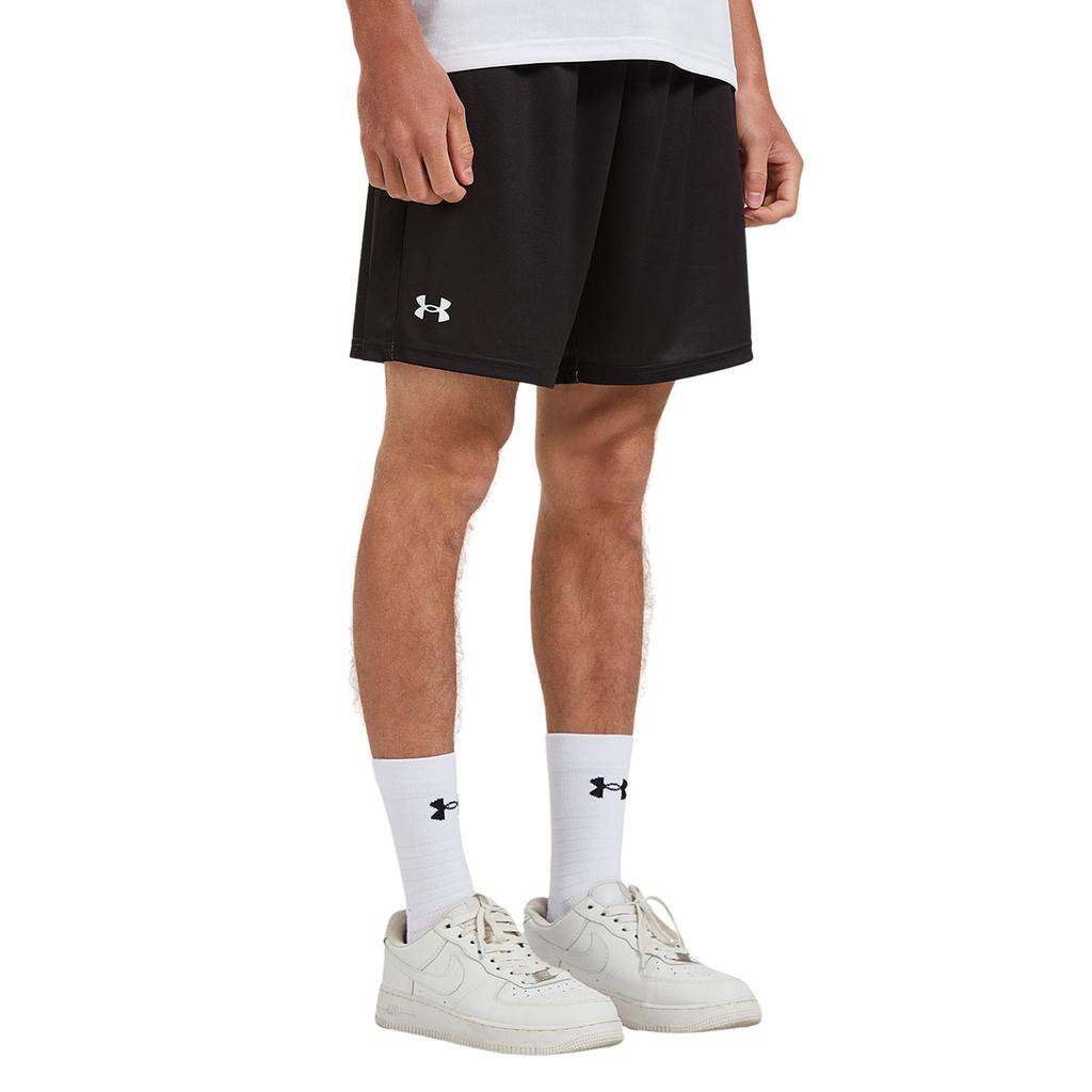 Under Armour Полосатый свитер с логотипом и V-образным вырезом, короткий рукав, трикотаж и эластичные шорты, повседневный спортивный комплект 23500503-001+24500204-001