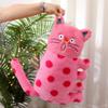 Cute, Funny and Creative Mischievous Cat Black Pink Polka Dot Cat Plush Doll Girl Sleeping Pillow Sofa Cushion