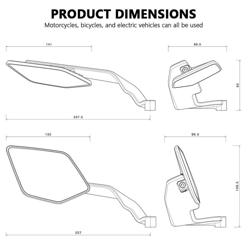 Новый для Yamaha MT09 MT-09 MT 09 SP Stealth Max Зеркало MT-10 MT10 SP MT-07 MT-03 MT07 Аксессуары Антибликовое Боковое Зеркало Заднего Вида