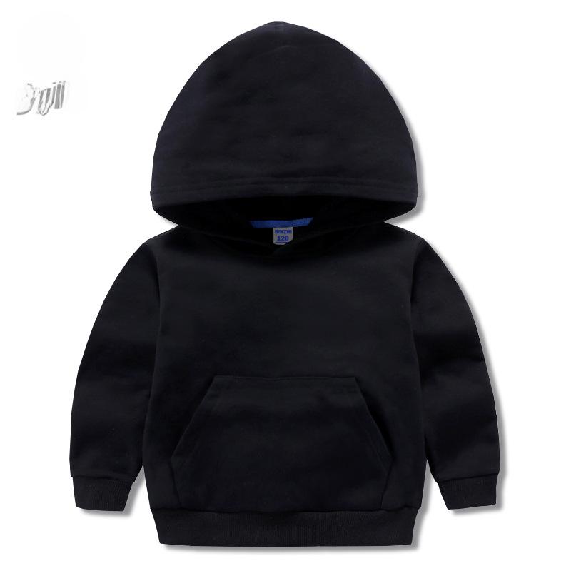 Новая осенняя детская однотонная толстовка с капюшоном - куртка с капюшоном с длинными рукавами для мальчиков и девочек
