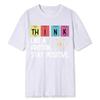 Think Like A Proton Stay Positive Funny Science Tshirt Casual Fitness Tshirt Oversized Short Sleeve Summer Unisex T Shirt Tees