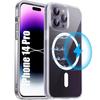 Protective Case - BOOLING - for iPhone 14 Pro - Rigid - Transparent - Magnetic Circle