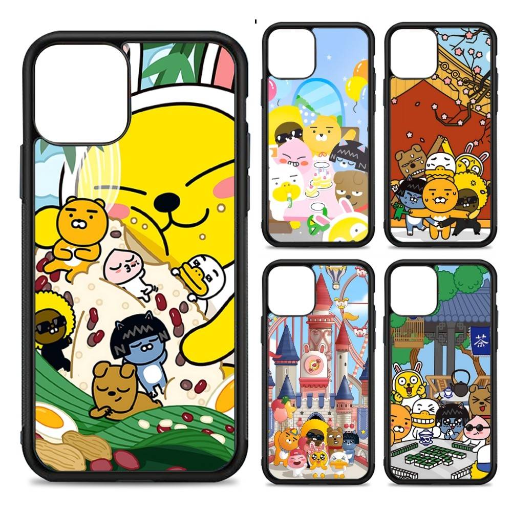 Cartoon K-KAKAO CUTE F-FRIENDS For IPhone 17 16 Pro Max Air 15 14 13 12 Mini Plus 11 Hard PC+TPU Phone Back Cover
